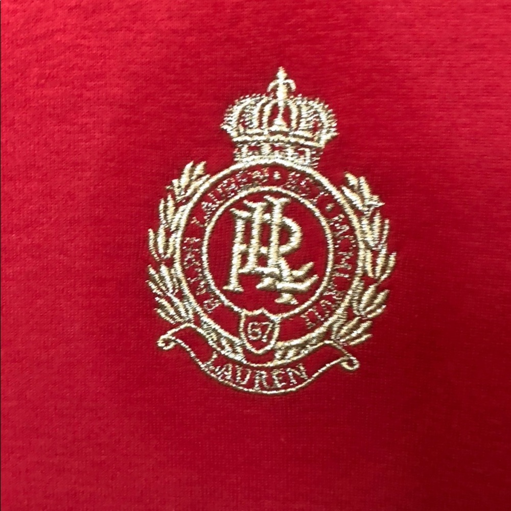 Ralph Lauren Embroidered Gold Crown Crest 3/4 Sleeve Henley T-Shirt #0104 - Picture 2 of 6
